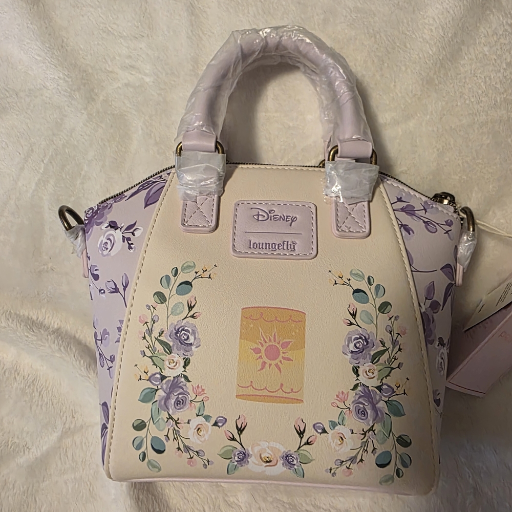Loungefly Disney Tangled Floral Mini Satchel Bag